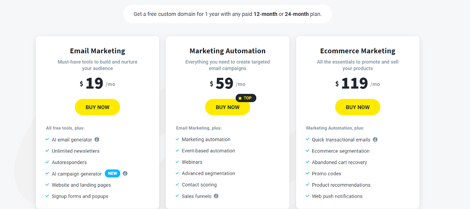 GetResponse pricing